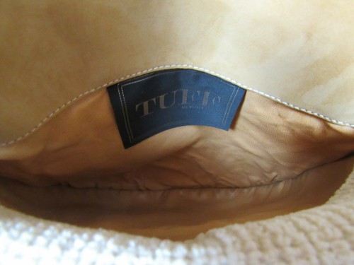 BORSA A TRACOLLA VINTAGE TUFO BEVERLY HILL PELLE SCAMOSCIATA E TESSUTO PROBABILMENTE MAI USATA!!! - Foto 12 di 12