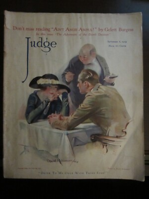 Judge Magazine September 1919 Drink To Me Only With Thine Eyes Art Deco 57