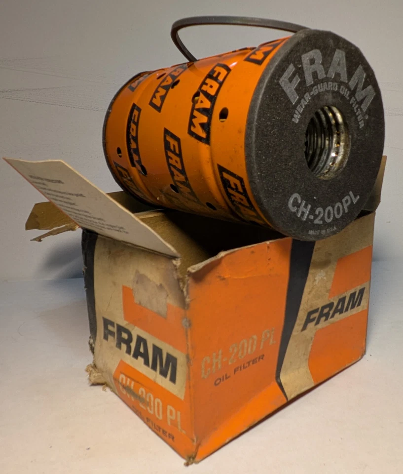 Filtro de aceite de marco vintage CH200PL AC Chevrolet 1962-67 Chevrolet Camaro BelAir nuevo de stock Foto 3 de 3