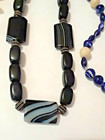 Karla Jordan blue gem beaded necklace + black glass beads, BEAUTIFUL necklaces — photo 8