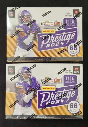2 BOXEN 2024 Panini Prestige Football Blaster Box NFL Sealed 6 Packs 66 Cards ea - Bild 3 von 6