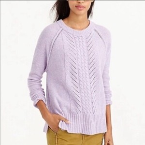 j crew pointelle cable sweater