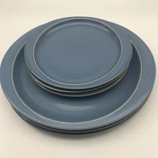 Thomas Rosenthal set of 6 Oval Stoneware plates Blue. Mint!