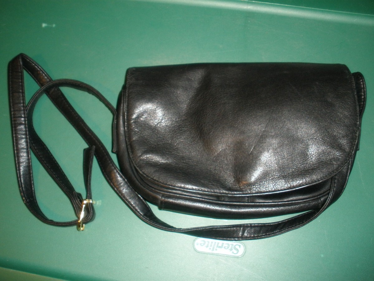 [PHOENIX ORIGIN] LARGE WAX LEATHER SHOULDER BAG ナイロン Flings Genuine Leather Shoulder Bag Black 10