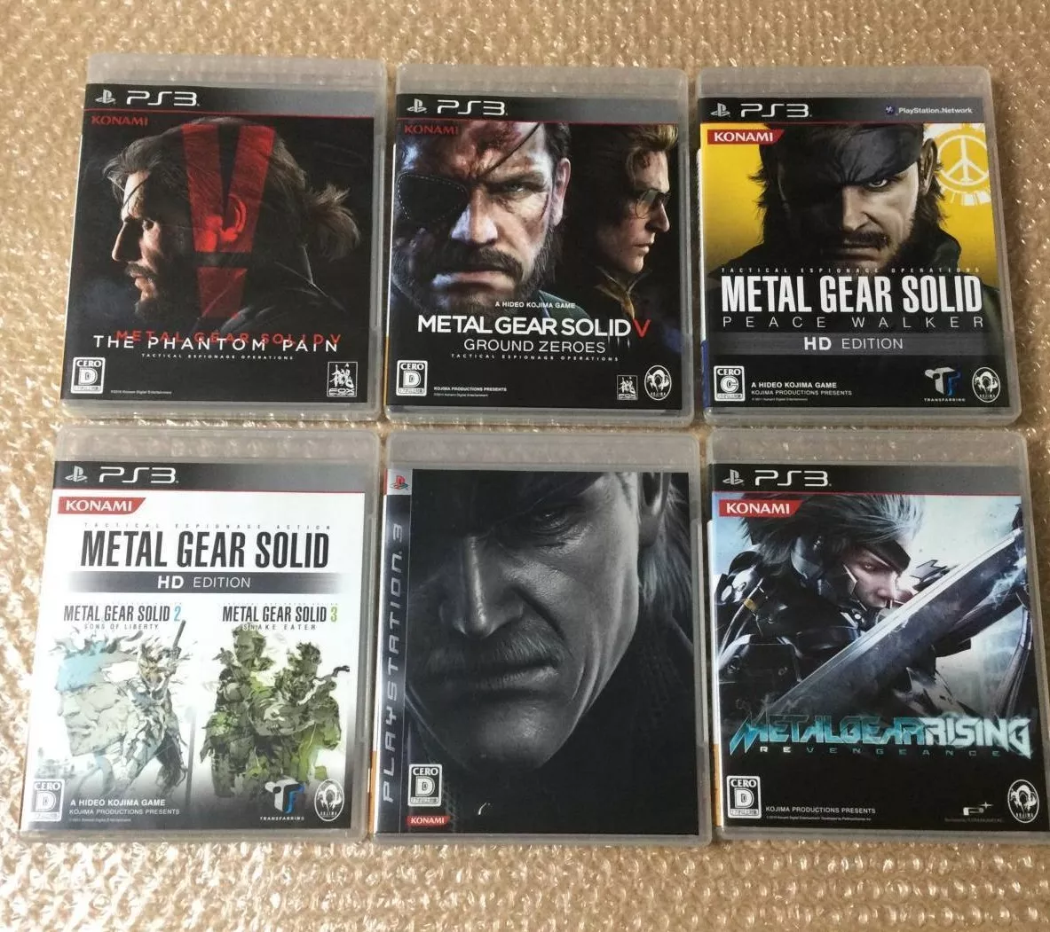 PS3 Lot 6 Metal Gear Solid 4 5 Ground Zeroes Rising HD Peace Walker From  Japan