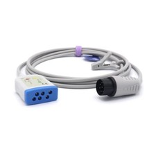 Nihon Kohden Cardiolife Lifes Compatible ECG trunk cable 3leads IEC 8PIN