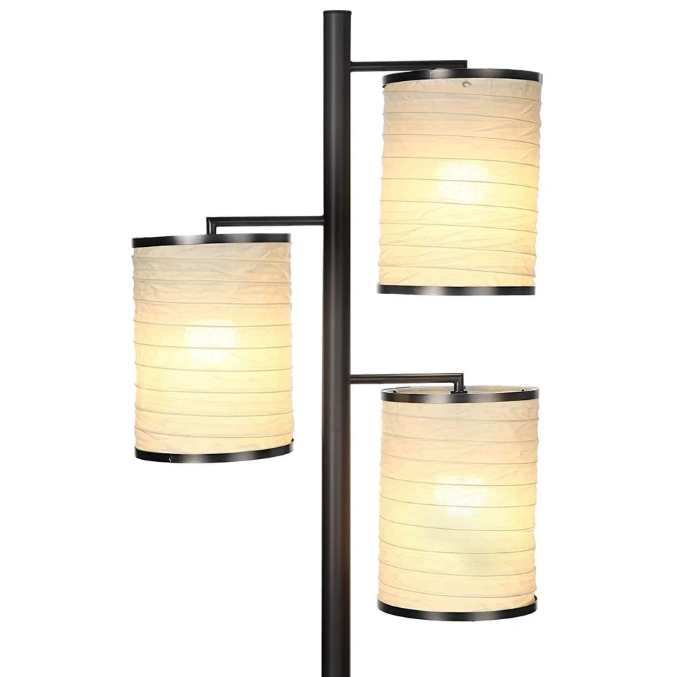 Brightech Liam Linterna Asiática Sombra Árbol LED Lámpara de Pie Luz, Negro (Para Piezas) Foto 4 de 4