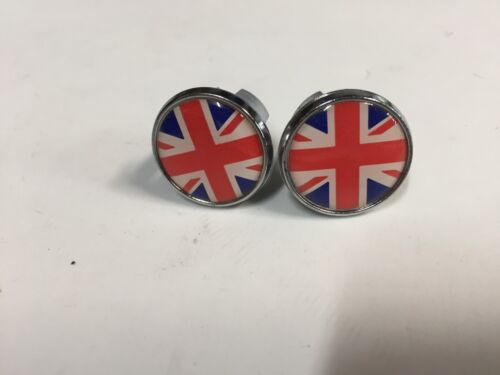 UK United Kingdom Flag Handlebar End Plugs Bar Caps Pair - Picture 1 of 1