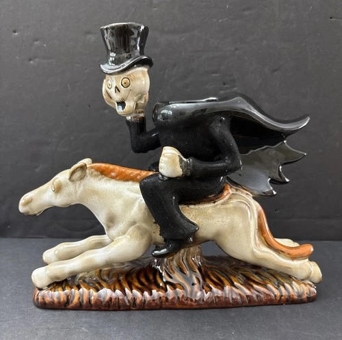 Yankee Candle Boney Bunch Ghost Rider Headless Horseman Votive Holder 2010 Rare - product listing photo
