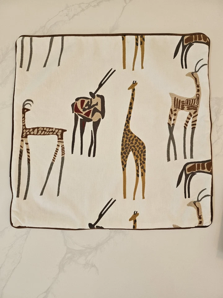 Keys To The Kingdom Fabric  22" Set Of Two Pillow Covers  Leather Edges Zippered - Image 2 of 4