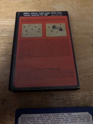 Critical Mass ZX Spectrum 48K - Durell - Rare!! - Picture 4 of 5
