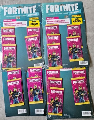 19x Panini Fortnite reloaded Booster 5 Karten pro Pack OVP