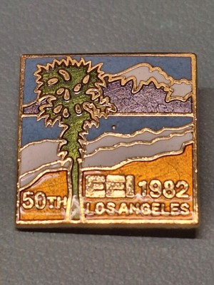 VINTAGE E.E.I 50TH ANNIVERSARY LOS ANGELES LAPEL PIN