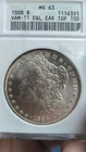 1888-P MORGAN DOLLAR  *  VAM 11A  DOUBLE EAR   ANACS MS63  OLD WHITE HOLDER  *