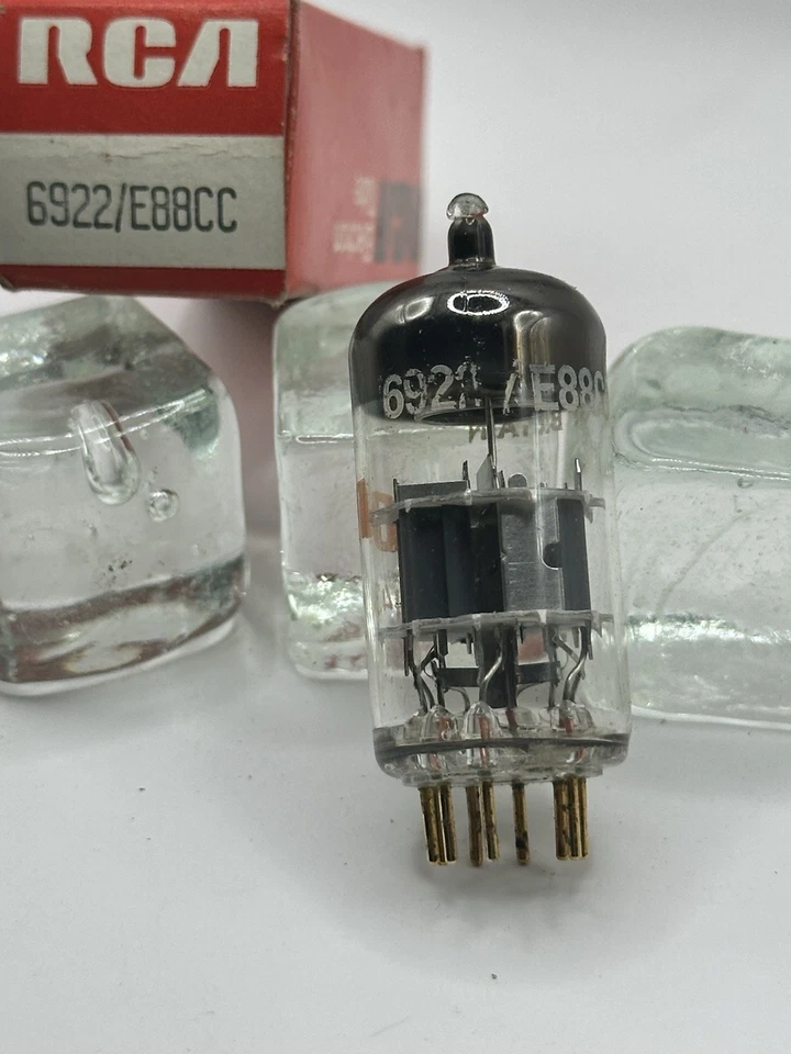 Tubo Amperex/RCA probado 6922 E88CC Gt Britain Gold Pins-O Getter*NUEVO* NUEVO EN CAJA Foto 2 de 4