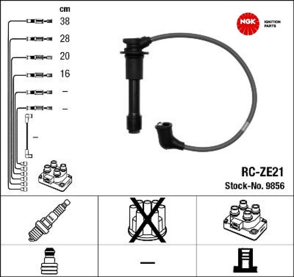 NGK 9856 ZüNdleitungssatz ZüNdkabelsatz ZüNdkabel FüR Mazda-image