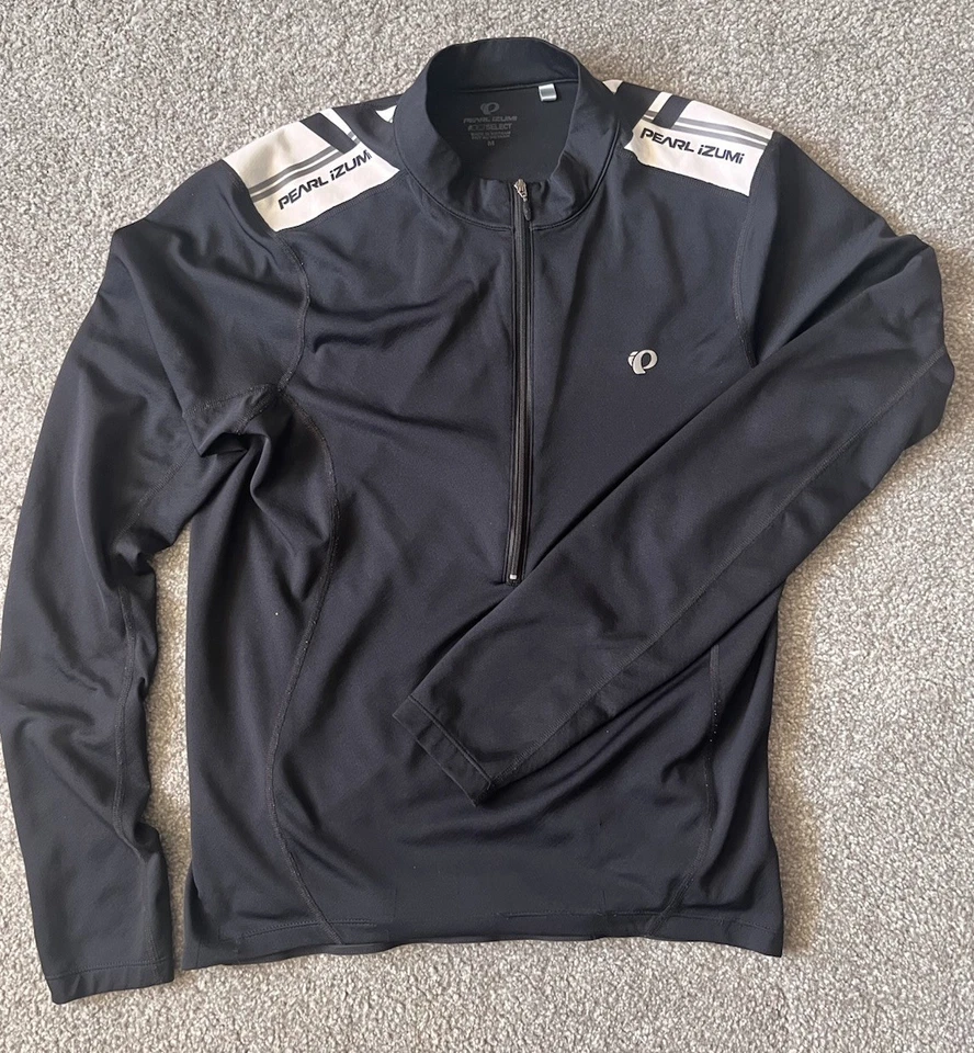 Pearl Izumi Select Men's Black/White Long Sleeve Cycling Jersey Shirt - Medium - Image 2 of 4
