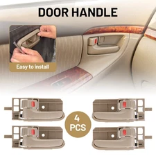 4 Pcs Beige Inside Door Handle Lock Button Fits 2003-2008 Toyota Corolla Matrix