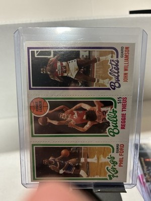Topps 1980-81 John Williamson Phil Ford Reggie Theus #252-43-127 Bulls Kings