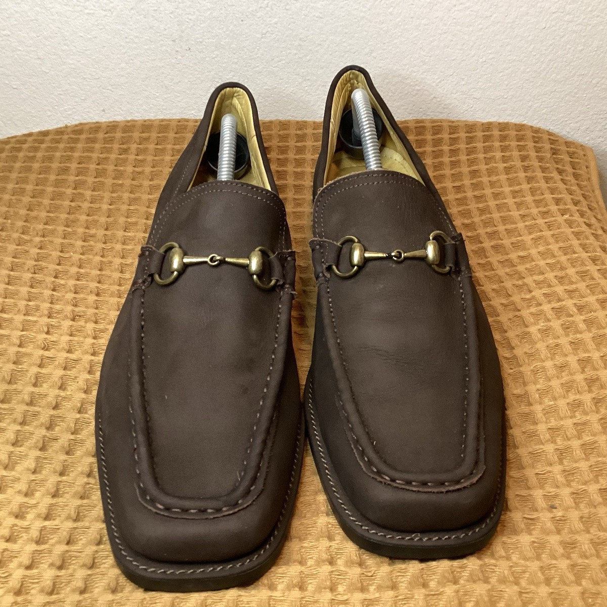 Sandro Moscoloni Mens Sz 11 D Nubuck Horse Bit Style Loafers  display picture 3