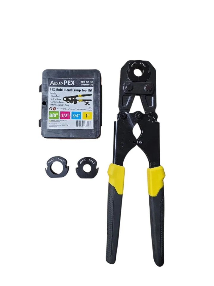 Apolo 3/8 pulgadas. a 1 pulgada. Kit de herramientas de crimpado multicabezal PEX-B 69PTKH0015Q Foto 3 de 4