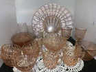 Pink Depression Glass Lot Mixed Lot