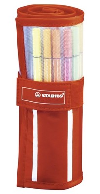 Premium Fibre-Tip Pen - STABILO Pen 68 - Rollerset of 30 - Assorted Colours incl
