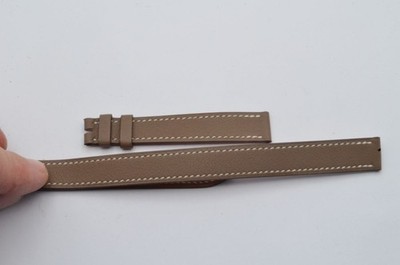 HERMES KALBS LEDER ARMBAND 14MM FÜR DORNSCHLIESSE 12MM VINTAGE BRAUN NEU 2