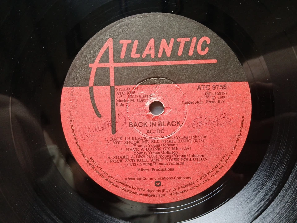 AC/DC SUPERB RARE Zimbabwe Pressing, Back in Black, Maiden Sabbath Metallica Dio - Image 4 of 4