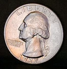 1937-D Washington Silver Quarter ■ GEM BU ■ #3159