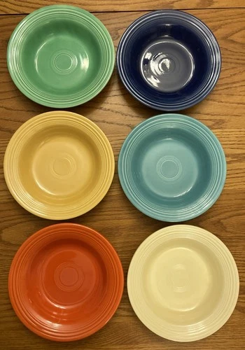 Vintage Fiestaware - Set of (6) Deep Plates in all 6 original colors (1936-1969)