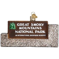 Old World Christmas Glass Ornament for Christmas Tree, Great Smoky Mountains