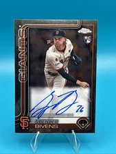 2025 Topps Chrome Spencer Bivens  On Card Auto Rookie Giants RC RA-SBI