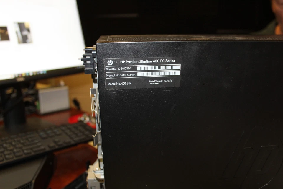 HP Pavilion Slimline 400-314 Small Desktop PC – 8 GB RAM, No Hard Drive - Image 2 of 4