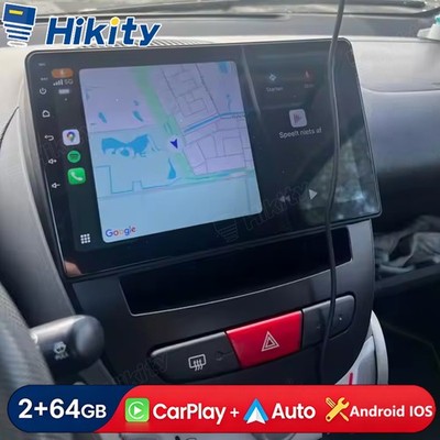 Android 15 Carplay Autoradio GPS Navi DSP Für Toyota Aygo Peugeot 107 Citroen C1