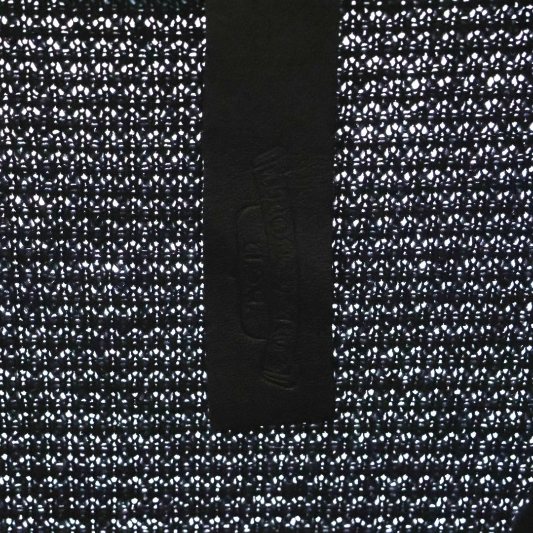 Felpa con cappuccio pullover CHROME HEARTS pelle toppa incrociata maglia cashmere nero usata 81092