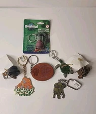 Rain Forest And Animal Conservation Key Chains Lot of 7