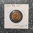 1941 Lincoln Wheat Small Cent Bronze RB Proof Repunched Mintmark Coin