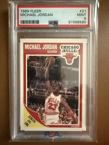 1989 Fleer MICHAEL JORDAN PSA 9 #21 - Certification #61568585