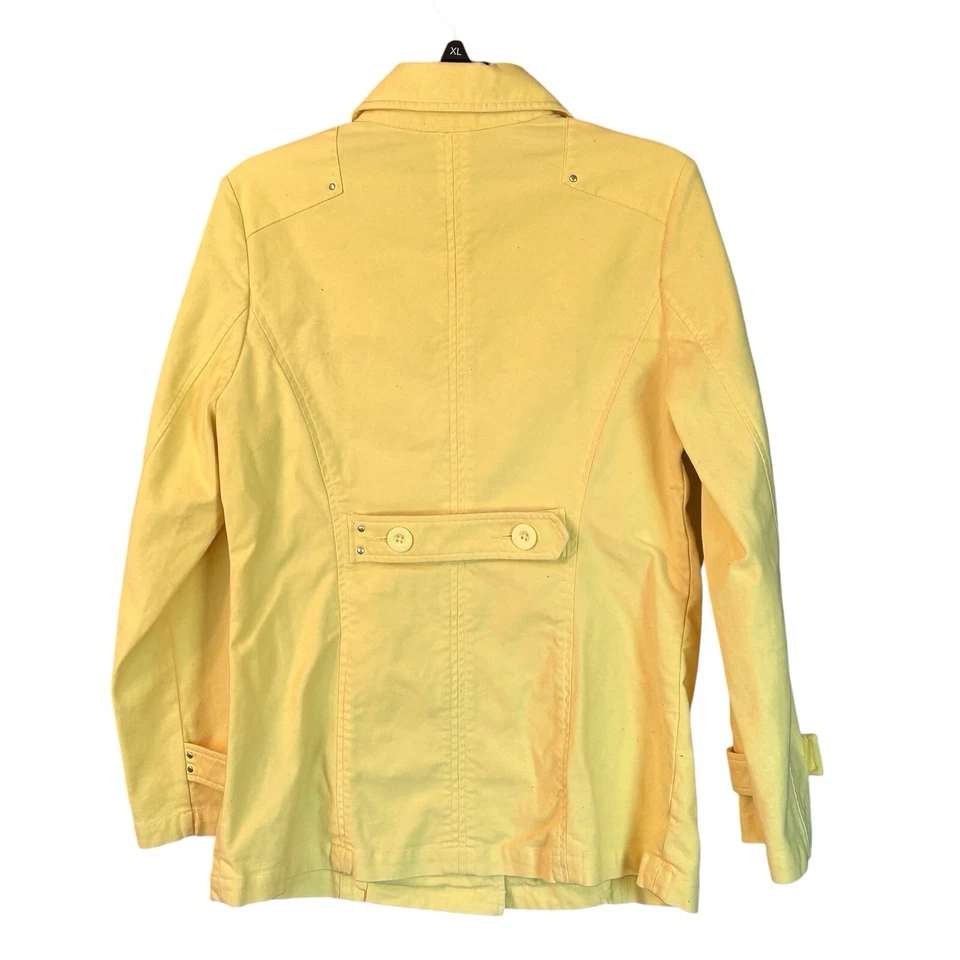 Jaqueta Field Gear feminina de lona manga longa com bolsos amarela tamanho pequeno - Imagem 2 de 4