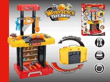 25" Kids Toy Workshop Tool Playset Workbench