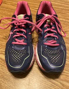 ladies navy asics trainers