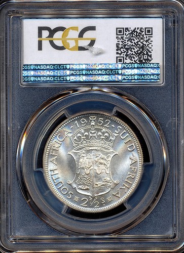 South Africa 1952 2-1/2 Shillings George VI - PCGS PR67 - Picture 2 of 3