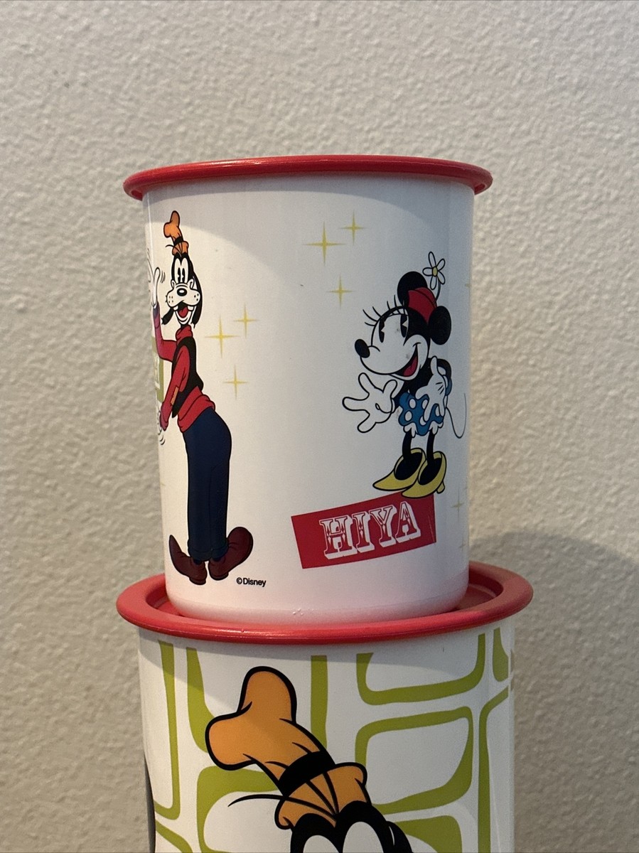Tupperware ディズニーSラインセット Tupperware Mickey Mouse Minnie Pluto Basic Bright Canisters Disney