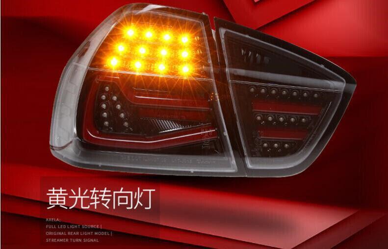 For 2005-2008 BMW E90 3-Series Smoked LED Tube Tail Lights For 2005-2008 BMW E90 3-Series Smoked LED Tube Tail Lights