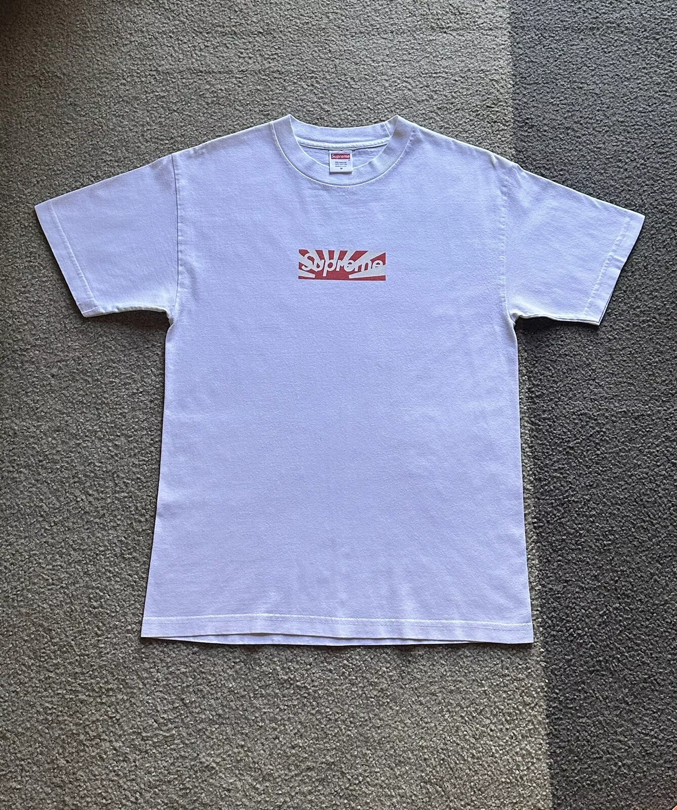 Tee shirt blanc à manches courtes Supreme Japan Relief Box Logo SS11