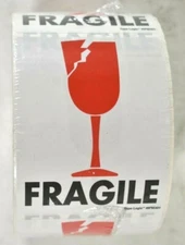 Ape Logic IPM301 Rectangle Fragile White Shipping Labels 500 pack 3" x 5"