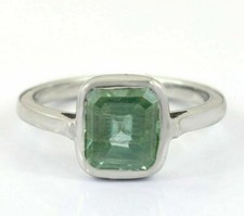 Hand Made Sterling Silver Blue Diamond Pave Ring 2.10 Cts