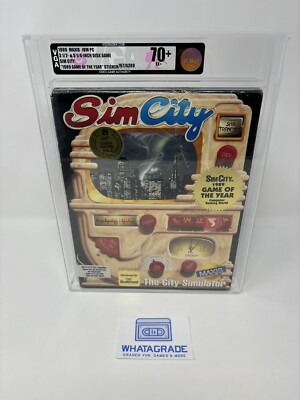 Sim City Factory Sealed IBM 5.25  & 3.5  Big Box PC 1989 Maxis   Graded VGA 70+