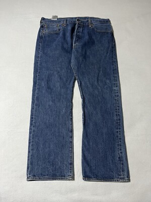 Levis 501 XX Mens 37x29 Button Fly Blue Denim Straight Jeans